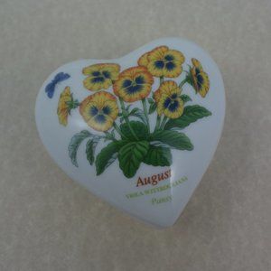 Vintage Botanic Garden "Pansy" Trinket Box by Portmeirion